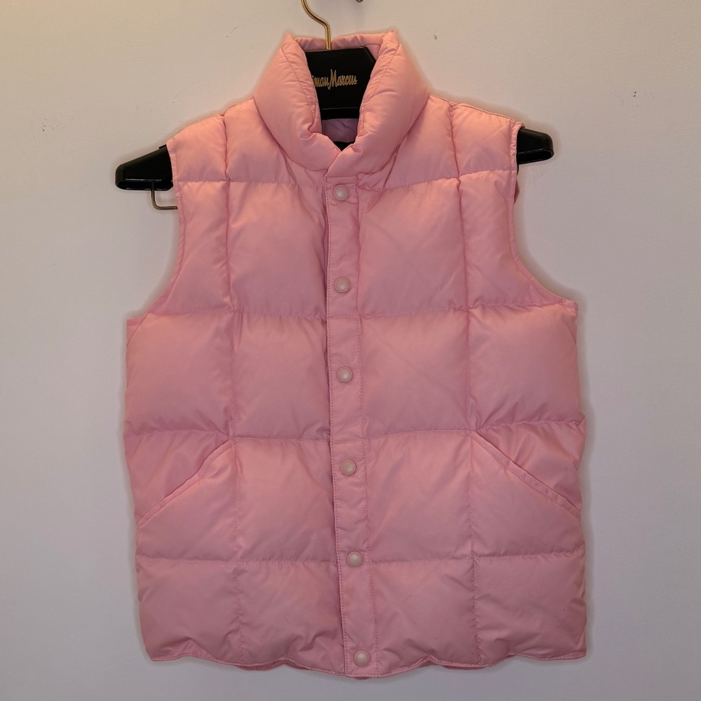 Lands’ End Girls Pink Down Vest